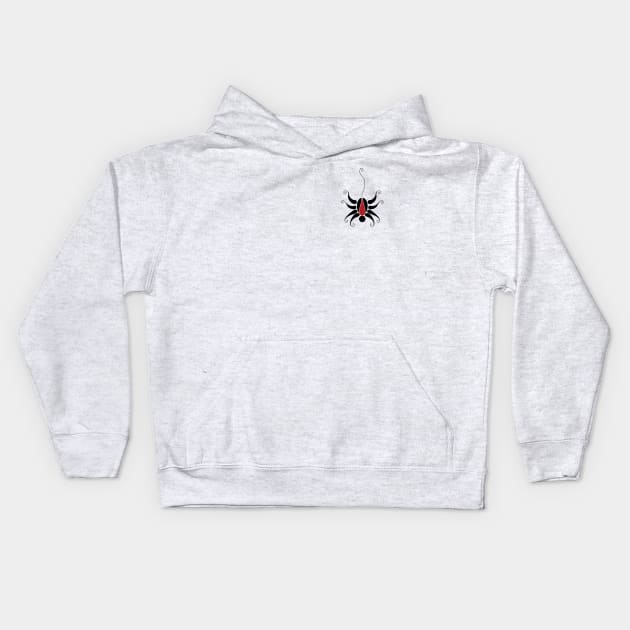 Dangling Black Widow Kids Hoodie by Jaq of All